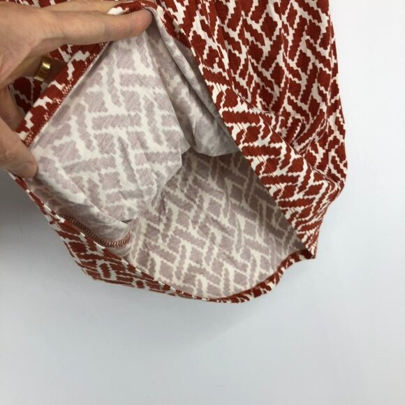 Rachel Pally Red and White  Patterned Mini Lisette Dress Draping V Neck XS - Picture 11 of 16